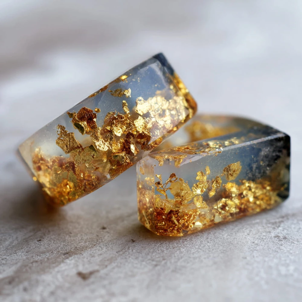 Folia do złoceń w płatkach - Loveart - złota #4