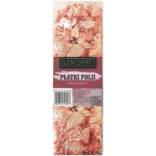 Folia do złoceń w płatkach - Loveart - miedziana #1