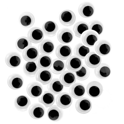 Ruchome oczka czarne 10mm - 50szt - Loveart #1