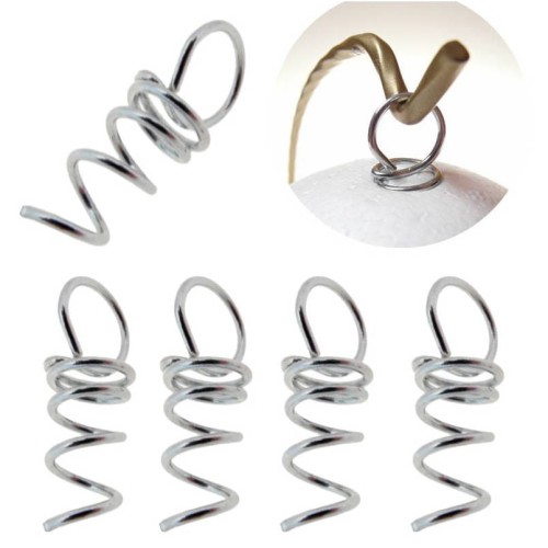 Zawieszki haczyki wkręcane do bombek jaj srebrne 5szt #1