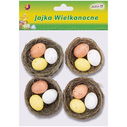 Jajka plastikowe w gniazdkach 5cm - 4szt #1