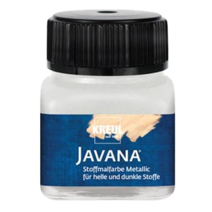 Farba do tkanin jasnych i ciemnych - metaliczna srebrna 20ml #1