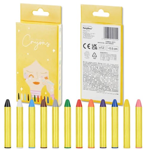 Kredki do malowania twarzy 12 sztuk #1