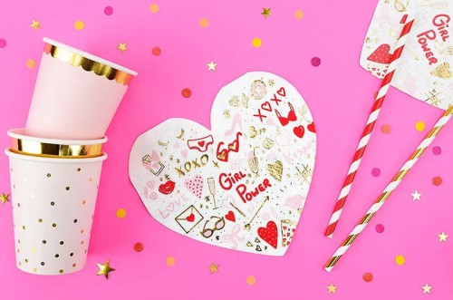 Serwetka 16x15cm - Serce z nadrukiem #2