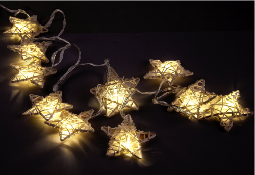 Świecące gwiazdki ratanowe led 7cm #2