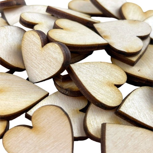 Drewniane serduszka do Decoupage 2cm - 50 sztuk #2