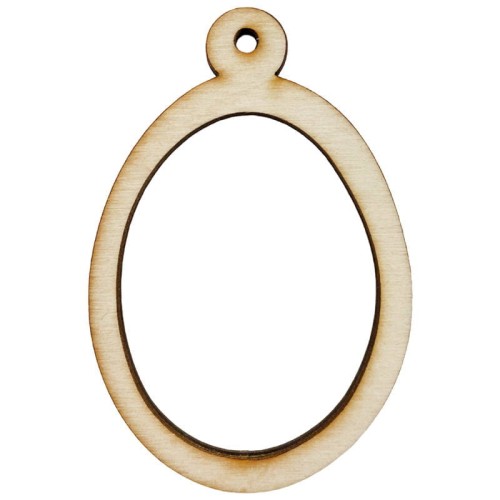 Jajko drewniane zawieszka 7cm - Decor puste #1