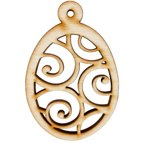 Jajko drewniane zawieszka 7cm - Decor ornament #1