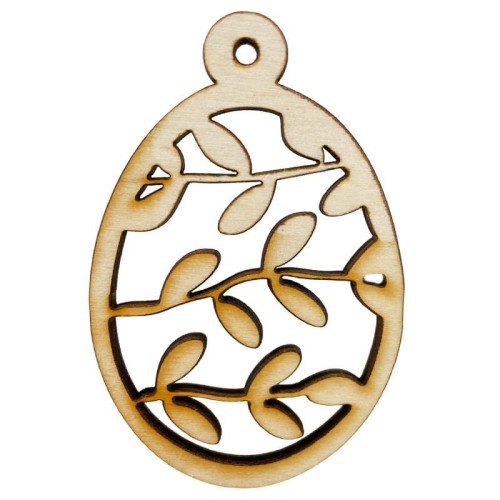 Jajko drewniane zawieszka 7cm - bazie w jajku 2 #1