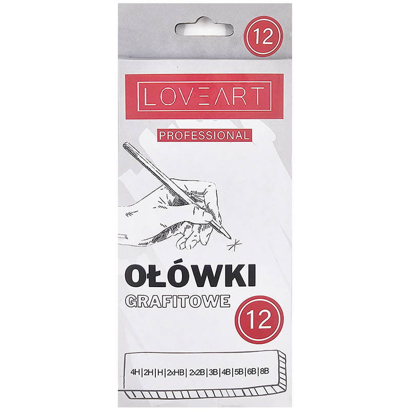 Ołówki grafitowe do szkicowania LoveArt 12 sztuk #1