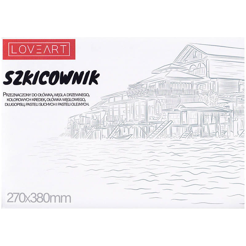 Szkicownik 270x380mm  LoveArt - Blok 160g , 20 arkuszy #1