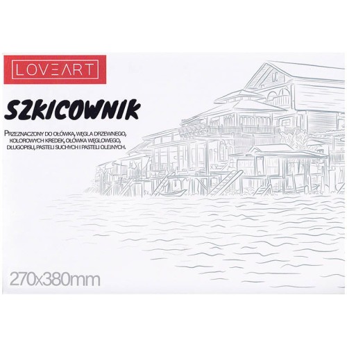 Szkicownik 270x380mm  LoveArt - Blok 160g , 20 arkuszy #1