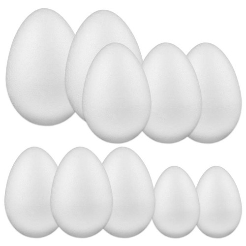 Jajka styropianowe mix rozmiarów 10 sztuk #1