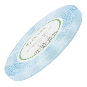 Wstążka satynowa Akces błękitna perłowa 6 mm, 32 m kolor 129 #1