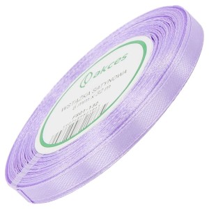 Wstążka satynowa jasny fiolet 6mm - 32mb #1