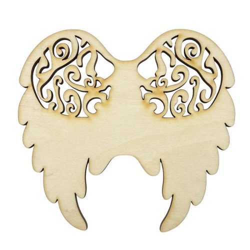 Skrzydełka drewniane do aniołków ażurowe 11 x 12cm #1