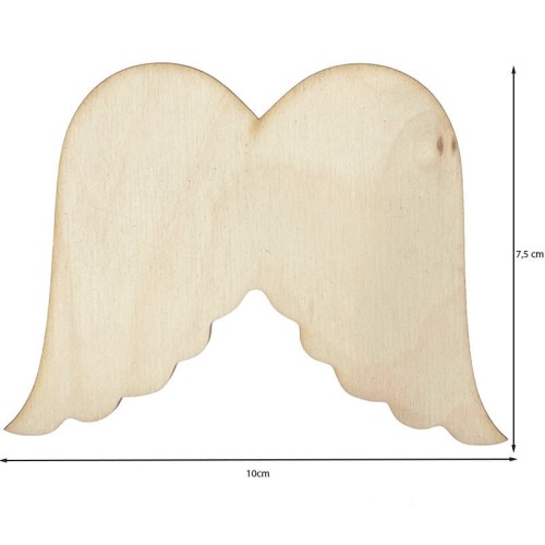 Skrzydełka drewniane do aniołków 10 x 7,5cm #2