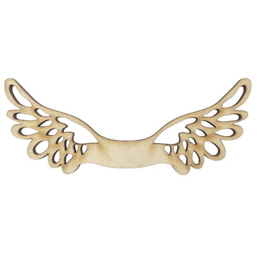 Skrzydełka drewniane do aniołków ażurowe 10 x 4cm #1