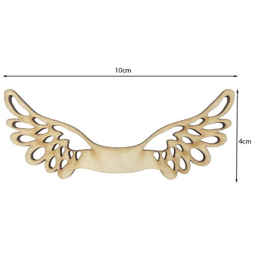 Skrzydełka drewniane do aniołków ażurowe 10 x 4cm #2