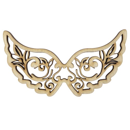 Skrzydełka drewniane do aniołków ażurowe 10 x 5,5cm #1