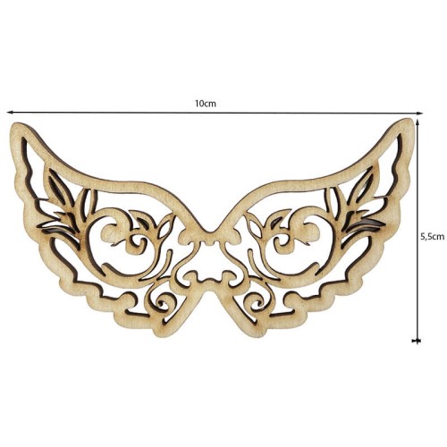 Skrzydełka drewniane do aniołków ażurowe 10 x 5,5cm #2