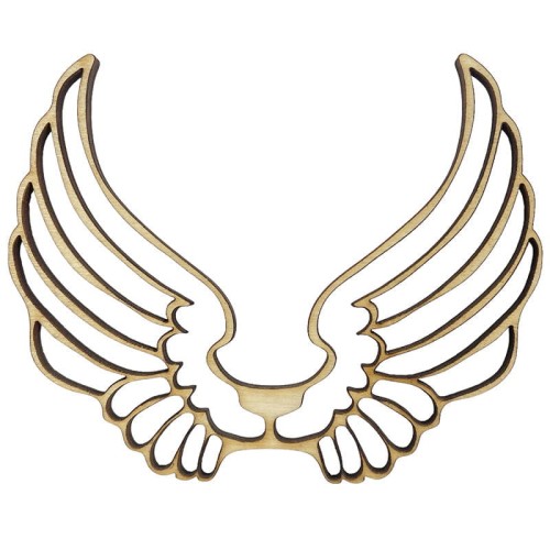 Skrzydełka drewniane do aniołków ażurowe 10 x 8 cm #1