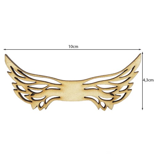 Skrzydełka drewniane do aniołków ażurowe 10 x 4,3cm #2