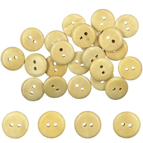 Guziki drewniane 15mm - 30 sztuk #1