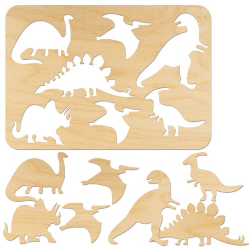 Szablon malarski Dinozaur 8 elementów - 20 x 28cm #1