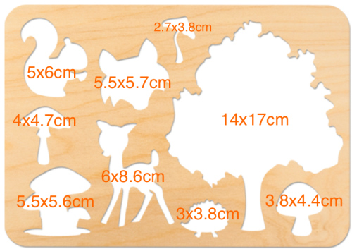 Szablon malarski Las 10 elementów - 20 x 28cm #2