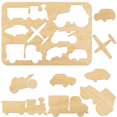 Szablon malarski Pojazdy 9 elementów - 20 x 28cm #1