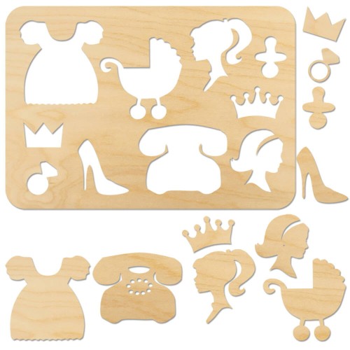 Szablon malarski Dom 11 elementów - 20 x 28cm #1