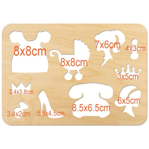 Szablon malarski Dom 11 elementów - 20 x 28cm #2