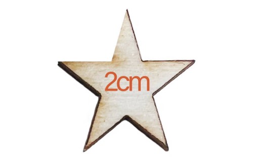 Drewniane gwiazdki do Decoupage 2cm - 50 sztuk #2