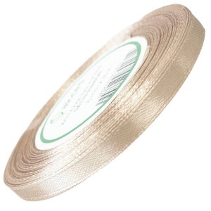 Wstążka satynowa jasna złota 6mm - 32mb #1