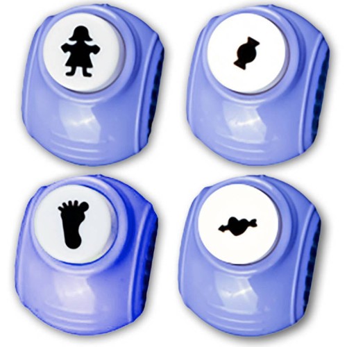 Dziurkacze ozdobne 1cm - Zestaw kreatywny 4szt. #1