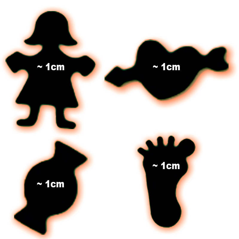 Dziurkacze ozdobne 1cm - Zestaw kreatywny 4szt. #2