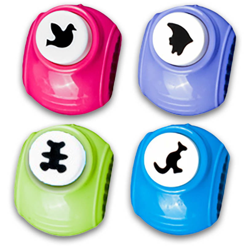 Dziurkacze ozdobne 1cm - Zestaw kreatywny 4szt. #1