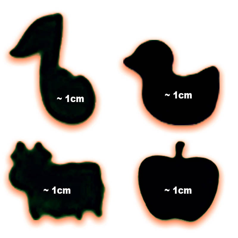 Dziurkacze ozdobne 1cm - Zestaw kreatywny 4szt. #2