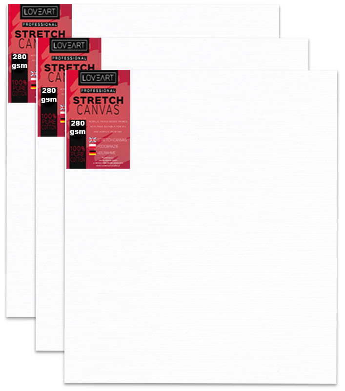 Podobrazie malarskie LOVERAT 20x30 cm - płótno bawełniane 280g/m² - Zestaw 3 sztuki #1