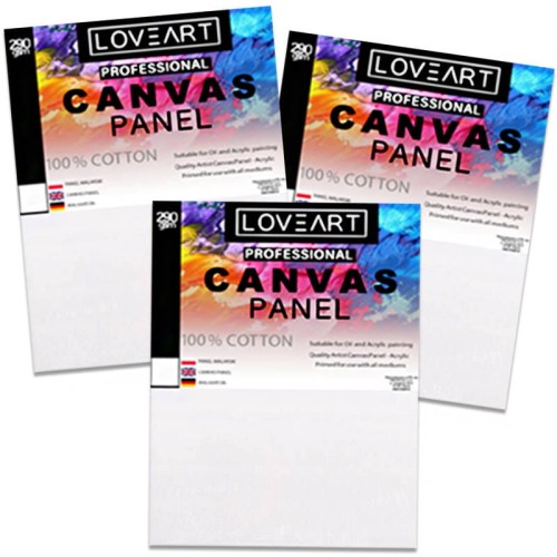 Panele malarskie 3 sztuki płótna 24x30cm Loveart #1