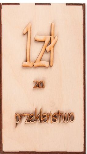 Drewniana Skarbonka  wz. 9 1zł za przekleństwo Decor #1