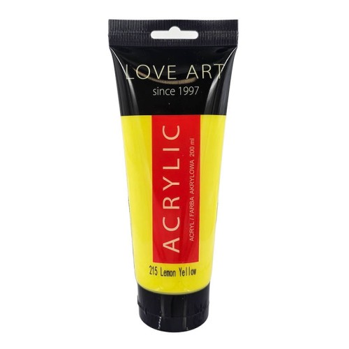 Farba akrylowa LoveArt 200ml - 215 Lemon Yellow - żółta (cytrynowa) #1