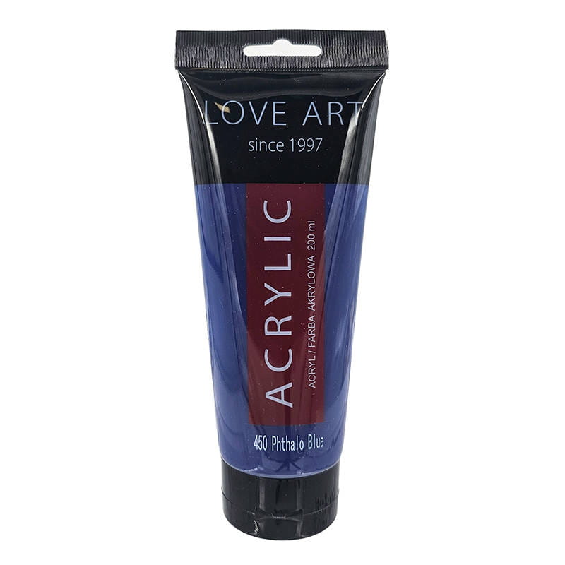 Farba akrylowa LoveArt 200ml - 450 Phthalo Blue - niebieski ftalowy #1