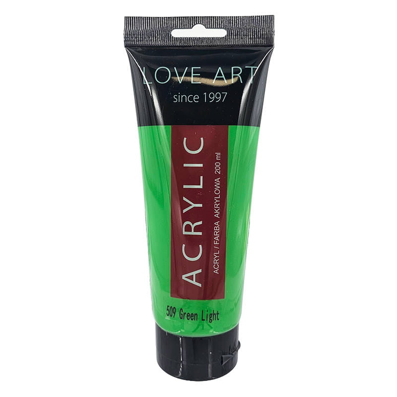 Farba akrylowa LoveArt 200ml - 509 Green Light - jasnozielona #1