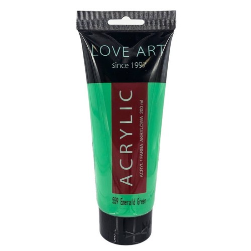 Farba akrylowa LoveArt 200ml - 559 Emerald Green - zielona #1