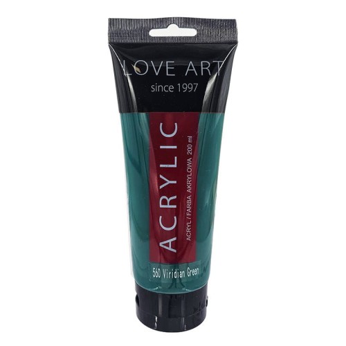 Farba akrylowa LoveArt 200ml - 560 Viridian Green - zielona chromowa #1