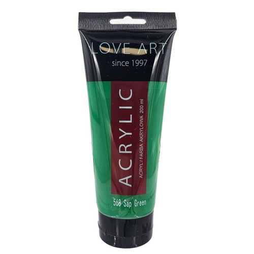 Farba akrylowa LoveArt 200ml - 568 Sap Green - zielona #1