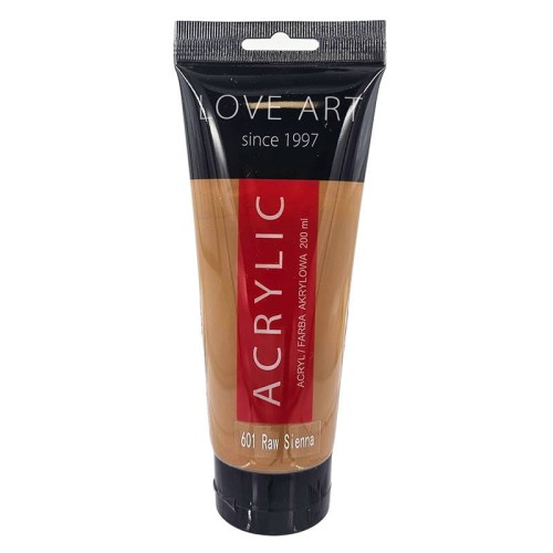 Farba akrylowa LoveArt 200ml - 601 Raw Sienna - brązowa #1