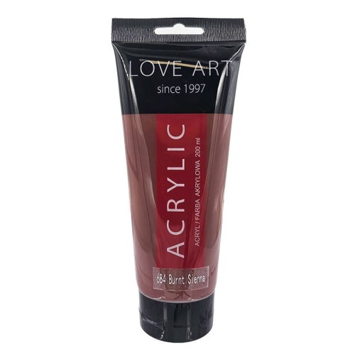 Farba akrylowa LoveArt 200ml - 684 Burnt Sienna - brązowa #1
